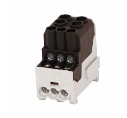 Blok pro rozdělení fází UVB 100 L S, 1pól., 101A, AL/CU, 1000V, černý, na DIN 1003206 eleman