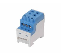 Blok pro rozdělení fází UVB 200 N, 1pól., 200A, AL/CU, 1000V, modrý, na DIN 1003208 eleman