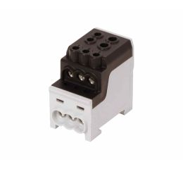 Blok pro rozdělení fází UVB 200 L S, 1pól., 200A, AL/CU, 1000V, černý, na DIN 1003211 eleman