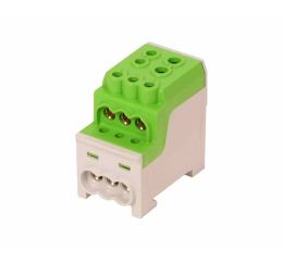 Blok pro rozdělení fází UVB 200 PE, 1pól., 200A, 1000V, zelený, na DIN 1006066 eleman