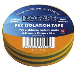 Páska 15mm x 10m zelenožlutá isolační PVC