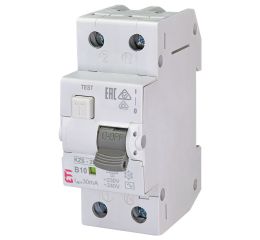 Proudový chránič s jističem 10A, KZS-2M AC B10/0,03 10kA 30mA AC ETI 002173102