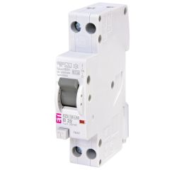 Proudový chránič s jističem 20A, KZS-1M UNI 1p+N A B20/0.03 6kA 30mA A ETI 002176025