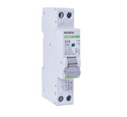 Proudový chránič s jističem 16A, Ex9NLE EL 16/1/C (6kA) 1+Npól, AC, jednomodulový Noark 111155