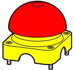 FAK-R/V/Y vrchní část krytu žlutá, hřibová hlavice červená