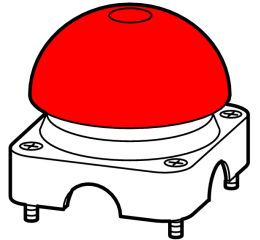 FAK-R vrchní část krytu šedá,hřibová hlavice červená