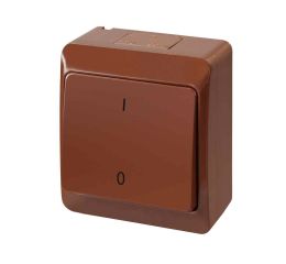 GALATEA IP44 Spínač dvoupólový č.2 (hnědá) typ 5333-06 famatel