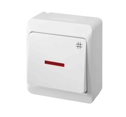 GALATEA IP44 Přepínač křížový podsvětlený č.7So (bílá) typ 5348-02 famatel