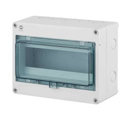 Rozvodnice FlatBOX 5910 IP65, 10mod., na omítku, průhl. dveře, 170x220x116mm typ 5910 fama