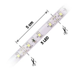LED pásek 60LED/m, 3528, IP65, teplá bílá, 12V, 30m