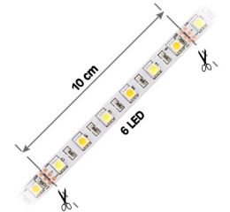 LED pásek 60LED/m, 5050, IP20, teplá bílá/bílá, 12V, 5m