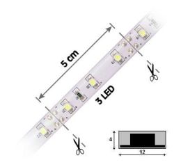 LED pásek 60LED/m, 3528, IP68, zelená, 12V, GEL, 5m