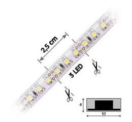 LED pásek 120LED/m, 3528, IP68, zelená, 12V, GEL, 5m