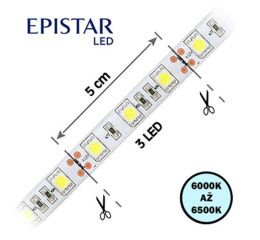 LED pásek 60LED/m, 5050, IP68, bílá, 12V, GEL, 5m