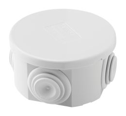 Krabice rozbočovací na omítku kulatá s plným víkem průměr 65mm IP44 GW44001 Gewiss