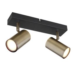 Svítidlo GLOBO 57911-2M ROBBY, GU10 2x35W, kov černý, mosaz, nástěnné a stropní