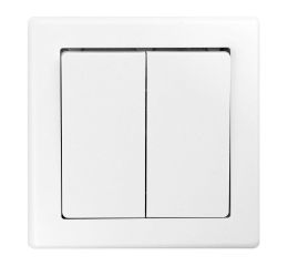 Vypínač č.5 JUPITER VP-5, barva bílá, kompletní, Greenlux GXKP002