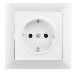 Zásuvka PREMIUM ZA-17 SCHUKO, barva bílá, Greenlux GXKP036