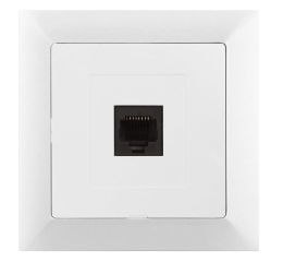 Zásuvka telefonní PREMIUM 1 PH 6pin, barva bílá, kompletní, Greenlux GXKP047