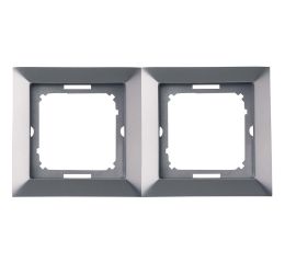 Rámeček dvojnásobná PREMIUM 2 FR S, barva stříbrná, Greenlux GXKP154