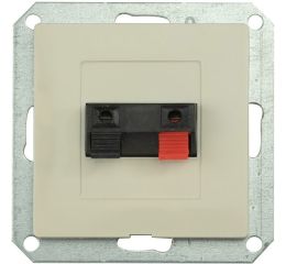 Zásuvka audio PREMIUM 1 AU M-P, barva šampaň, bez rámečku, Greenlux GXKP252