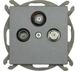 Zásuvka TV+R+SAT PREMIUM 2 M-G, barva grafitová, bez rámečku, Greenlux GXKP444