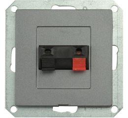 Zásuvka audio PREMIUM 1 AU M-G, barva grafitová, bez rámečku, Greenlux GXKP452