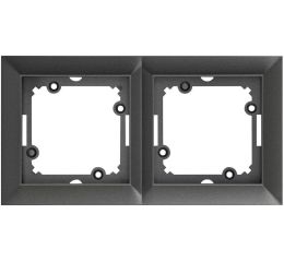 Rámeček dvojnásobný PREMIUM 2 FR G, barva grafitová, Greenlux GXKP454