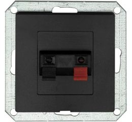 Zásuvka audio PREMIUM 1 AU M-N, barva matná černá, bez rámečku, Greenlux GXKP552