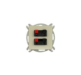 Zásuvka audio dvojnásobná PREMIUM 2 AU M-C, barva slonová kost, bez rámečku, Greenlux GXKP653