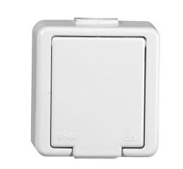 Zásuvka JANTAR 230V česká norma ZA-16 krytí IP44 bílá barva GXNP007