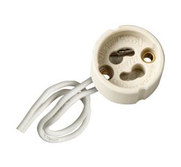 Objímka pro žárovky se závitem GU10/GZ10, typ GXOS043 přívod 15cm, 2x0,75mm