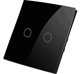 Vypínač dvoukanálový SMART WiFI v černé barvě, Greenlux GXSH043