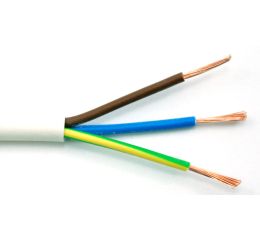 Kabel H03VV-F 3x0,5 (CYLY 3Cx0,5) PVC ohebný flexibilní bílý plášť
