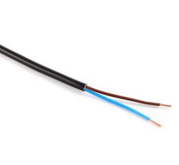 Kabel H05VV-F 2x1 (CYSY 2Dx1) PVC ohebný flexibilní černý plášť