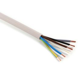 Kabel H05VV-F 5x1,5 (CYSY 5Cx1,5) PVC ohebný flexibilní bílý plášť