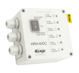 Hladinový spínač HRH-6/DC víceúrovňový, napájení DC 12-24V, sestava v IP65, elko ep