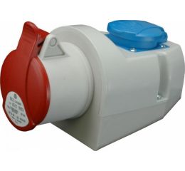 IZVZ 3243 Zásuvka na omítku 32A 4pólová s vestavěnou 230V SEZ
