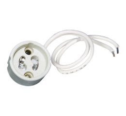 Objímka pro žárovky se závitem GU10/GZ10, patice GU10, přívod 15cm, 2x0,75mm