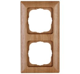 Ontario rámeček 2-násobný dub pro vodorovnou i svislou montáž přírodní dřevo 3066.3053.0