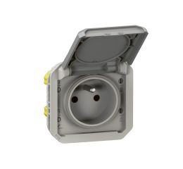 Plexo IP55 zásuvka venkovní 16A šedá Legrand 069551L