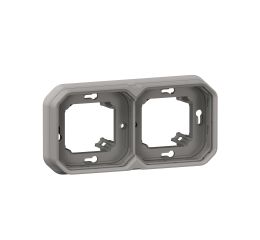 Plexo IP55 rámeček dvojnásobný vodorovný i svislý šedá Legrand 069683L