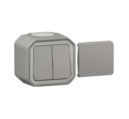 Plexo IP55 multifunkční spínač 5v1 kompletní pro povrchovou montáž šedá Legrand 069719L
