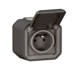 Plexo IP55 zásuvka venkovní povrchová 16A kompletní antracit Legrand 069791L
