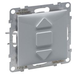 Suno tlačítkový spínač ovládání žaluzií 6A, barva hliník, Legrand 721338