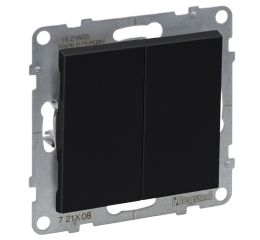 Suno vypínač č.6+6 dvojitý střídavý, černá, Legrand 721408