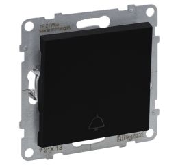 Suno tlačítko s přepínacím kontaktem, symbol zvonku, černá, Legrand 721413