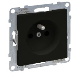 Suno zásuvka 2p+T s dětskou ochranou, černá, automatické svorky, Legrand 721480