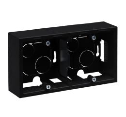 Suno krabice pro povrchovou montáž dvojnásobná, černá, Legrand 721495