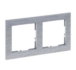 Suno rámeček dvojnásobný, vodorovný i svislý, barva broušený hliník, Legrand 721562